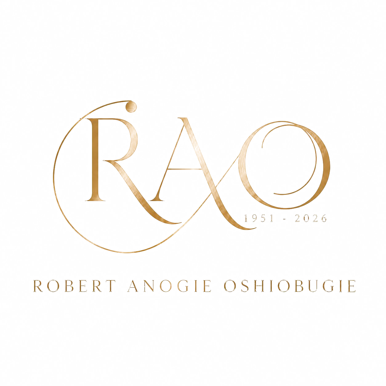 RAO monogram — Robert Anogie Oshiobugie, 1951–2026